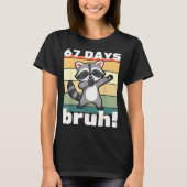 67 Days Of School Bruh Funny Meme Boys Kids Dabbin T-shirt (Voorkant)