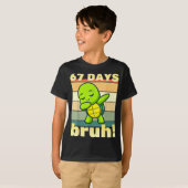 67 Days Of School Bruh Funny Meme Boys Kids Dabbin T-shirt (Voorkant volledig)