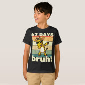 67 Days Of School Bruh Funny Meme Boys Kids Dabbin T-shirt (Voorkant volledig)