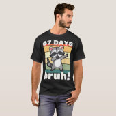 67 Days Of School Bruh Funny Meme Boys Kids Dabbin T-shirt (Voorkant volledig)