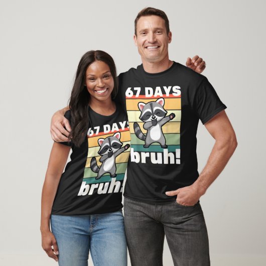 67 Days Of School Bruh Funny Meme Boys Kids Dabbin T-shirt (Unisex)
