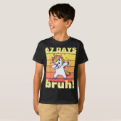 67 Days Of School Bruh Funny Teacher Kids Dabbing  T-shirt (Voorkant volledig)