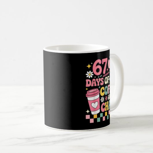 67 Days Of School Coffee Lover 67th Day Of School Koffiemok (Voorkant rechts)
