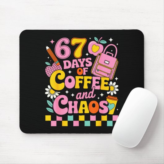 67 Days Of School Coffee Lover 67th Day Of School  Muismat (Met muis)