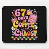 67 Days Of School Coffee Lover 67th Day Of School  Muismat (Voorkant)