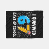 67 Days Of School Complete - Teacher Student Funny Fleece Deken (Voorkant (Horizontaal))