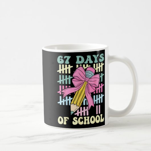 67 Days Of School Cool Teacher Design Koffiemok (Rechts)