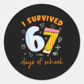 67 Days Of School Cool Teacher Design  Ronde Sticker (Voorkant)