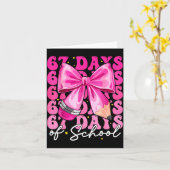 67 Days Of School Coquette Bow Six Seven Meme Teac Kaart (Gele Bloem)