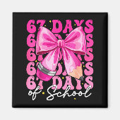 67 Days Of School Coquette Bow Six Seven Meme Teac Magneet (Voorkant)