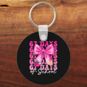 67 Days Of School Coquette Bow Six Seven Meme Teac Sleutelhanger (Voorkant)