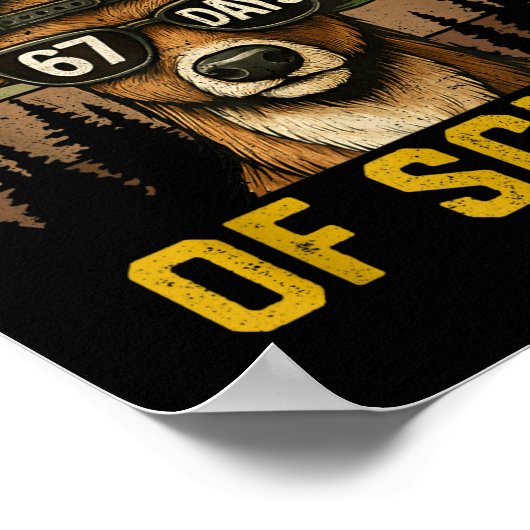 67 Days Of School Deer Hunting Boy Camo Boy Girl T Poster (Hoek)