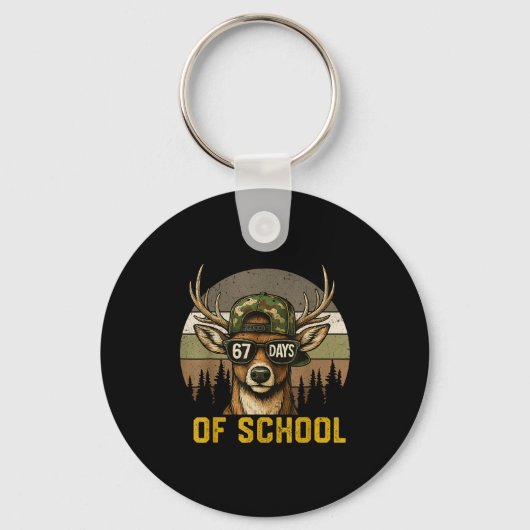 67 Days Of School Deer Hunting Boy Camo Boy Girl T Sleutelhanger (Voorkant)