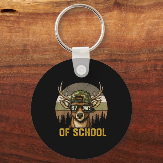 67 Days Of School Deer Hunting Boy Camo Boy Girl T Sleutelhanger (Voorkant)