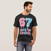 67 Days Of School Drip Funny 6-7 Meme Ice Cream Dr T-shirt (Voorkant volledig)