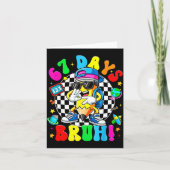 67 Days Of School Funny 67 Days Bruh Dabbing Teach Kaart (Voorkant)