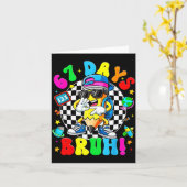 67 Days Of School Funny 67 Days Bruh Dabbing Teach Kaart (Gele Bloem)