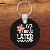 67 Days Of School Funny 67 Days Later Student Teac Sleutelhanger (Voorkant)