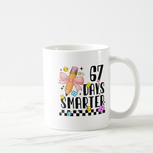 67 Days Of School Funny 67 Days Smarter Student Te Koffiemok (Rechts)
