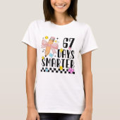 67 Days of School Funny 67 Days Smarter Student Te T-shirt (Voorkant)