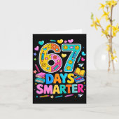 67 Days Of School Funny Meme Teacher Student  Kaart (Gele Bloem)