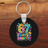 67 Days Of School Funny Meme Teacher Student  Sleutelhanger (Voorkant)