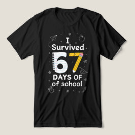 67 Days of School Funny Meme Teacher student Tri-Blend Shirt