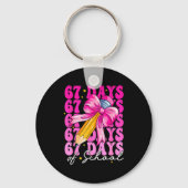 67 Days Of School Girls Coquette Bow Pencil Teache Sleutelhanger (Voorkant)