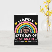 67 Days Of School Happy 67th Day Of 1st Grade Teac Kaart (Gele Bloem)