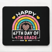 67 Days Of School Happy 67th Day Of 4th Grade Teac Muismat (Voorkant)