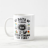 67 Days Of School I Survived Funny Teachers Studen Koffiemok (Links)