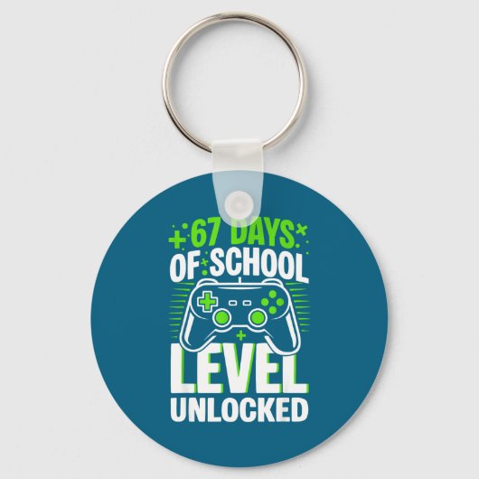 67 Days Of School Level Unlocked 67 Meme Gamer Sleutelhanger (Voorkant)