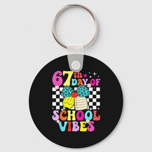 67 Days Of School Meme 100th Day Of School Vibes S Sleutelhanger (Voorkant)