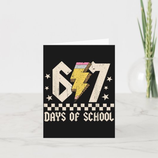67 Days Of School Meme Slang Abcd Rock Boys Girls  Kaart (Voorkant)