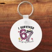 67 Days Of School Nk Leopard Girl Glam Zebra Sleutelhanger (Voorkant)