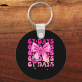 67 Days Of School Pencil Coquette Bow 67th Day Of  Sleutelhanger (Voorkant)