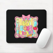 67 Days Of School Preppy 67th Day Of School Teache Muismat (Met muis)