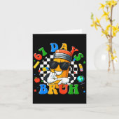 67 Days Of School Six Seven Bruh Meme Pencil Teach Kaart (Gele Bloem)