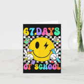 67 Days Of School Smile Face 67 Days Smarter Teach Kaart (Voorkant)