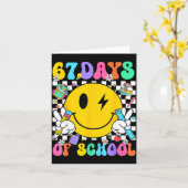67 Days Of School Smile Face 67 Days Smarter Teach Kaart (Gele Bloem)