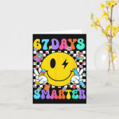 67 Days Of School Smile Face 67 Days Smarter Teach Kaart (Gele Bloem)