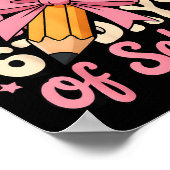 67 Days Of School Teacher Shirt Cute Preppy Cow Gi Poster (Hoek)