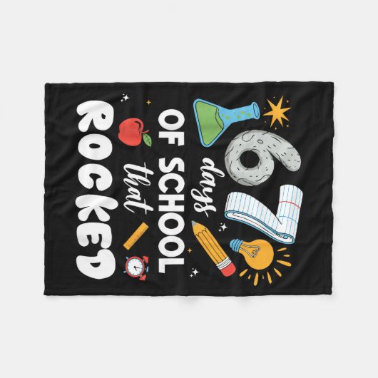 67 Days Of School That Rocked  Fleece Deken (Voorkant (Horizontaal))