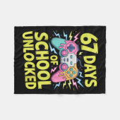 67 Days Of School Unlocked Gamer Gaming Boys Ice C Fleece Deken (Voorkant (Horizontaal))