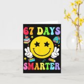67 Days Smarter 67 Days Of School Teacher Student  Kaart (Gele Bloem)