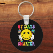 67 Days Smarter 67 Days Of School Teacher Student  Sleutelhanger (Voorkant)