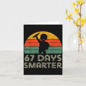 67 Days Smarter 67th Day Of School For Teacher Boy Kaart (Gele Bloem)