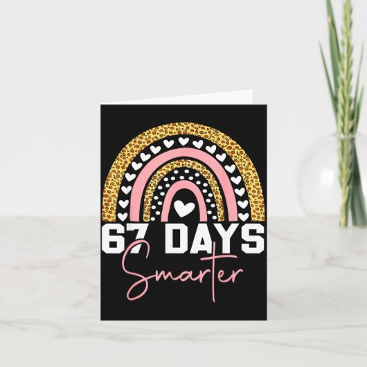 67 Days Smarter Days Of School Survived Rainbow Le Kaart (Voorkant)