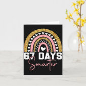 67 Days Smarter Days Of School Survived Rainbow Le Kaart (Gele Bloem)