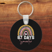 67 Days Smarter Days Of School Survived Rainbow Le Sleutelhanger (Voorkant)